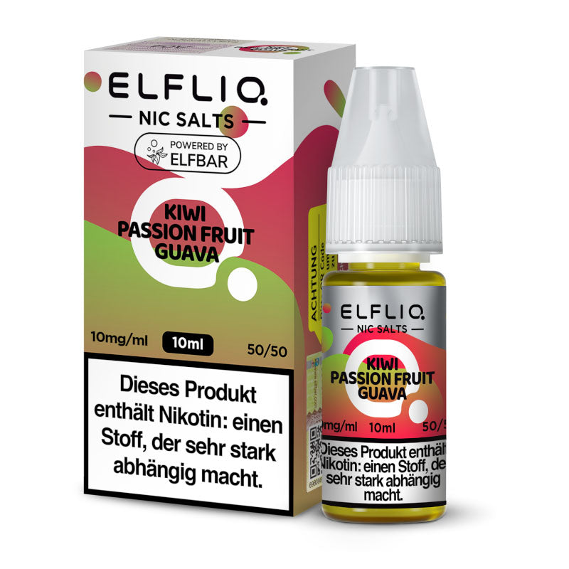 Elfliq Nicsalt Kiwi Passionfruit Guava 10 mg/ml 10 ml