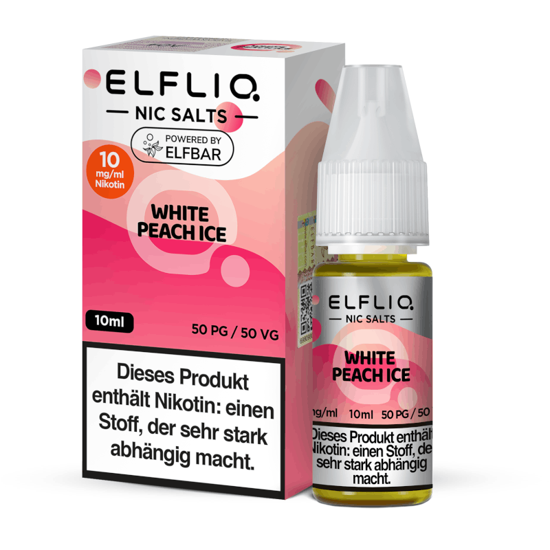 Elfliq White Peach Ice 10 mg Nikotinsalz-Liquid
