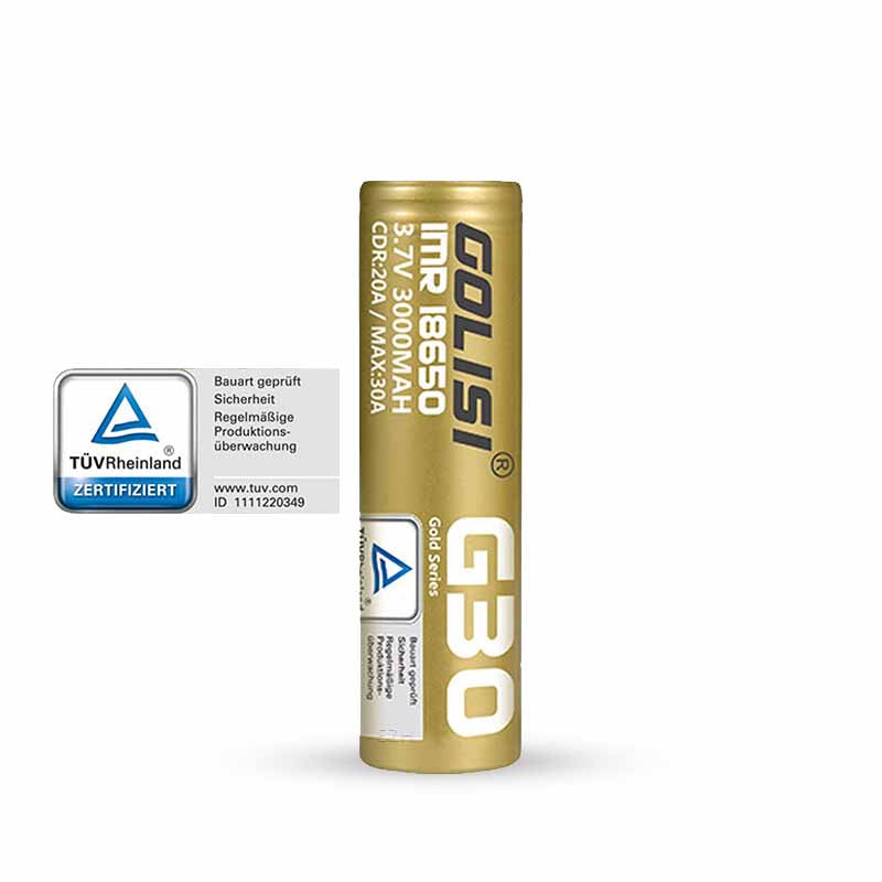 Gollisi G30 18650 20A 3000 mAh Akku