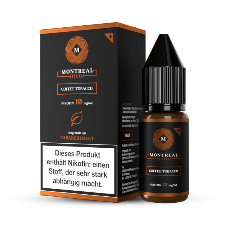 Montreal Original Coffee Tobacco 10 mg Nikotinsalz-Liquid