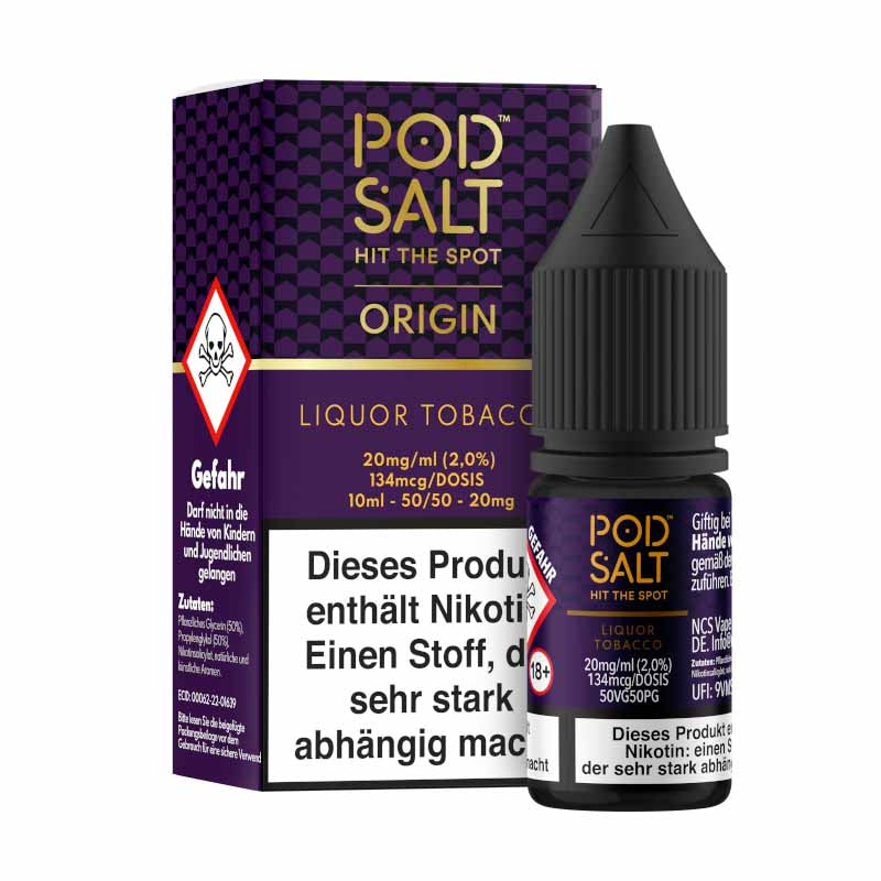 Pod Salt Origin Liquor Tobacco 20 mg/ml 10 ml