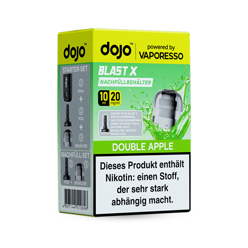 Vaporesso Dojo Blast X Refill Container "Double Apple" Verpackung