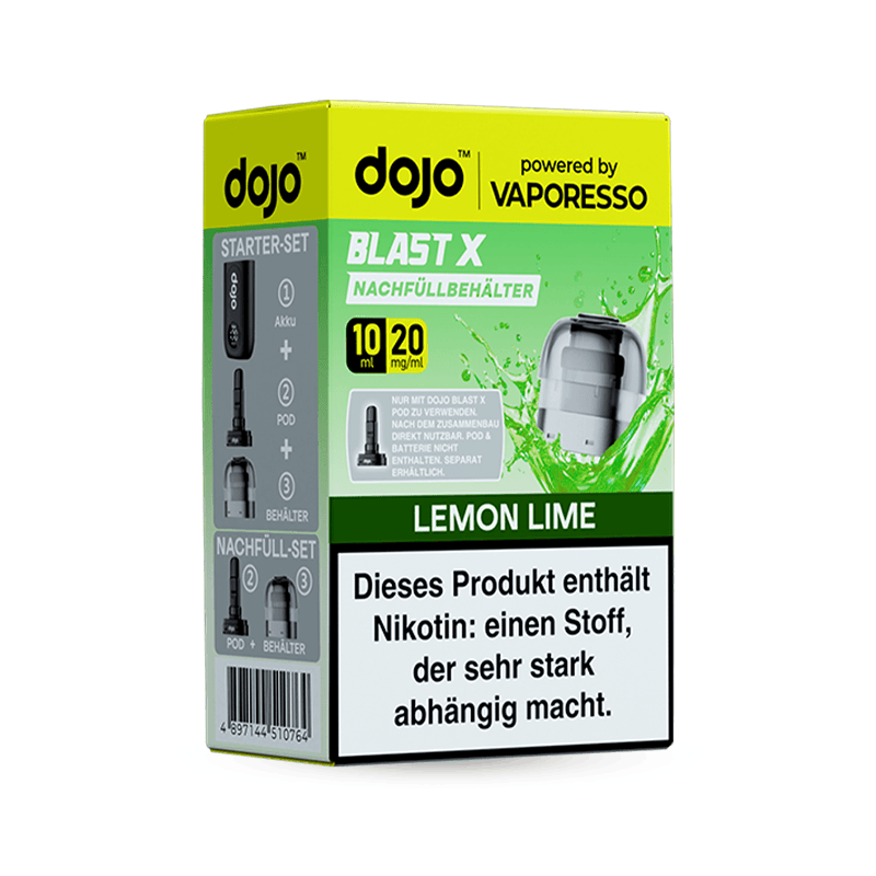 Vaporesso Dojo Blast X Refill Container "Lemon Lime" Verpackung