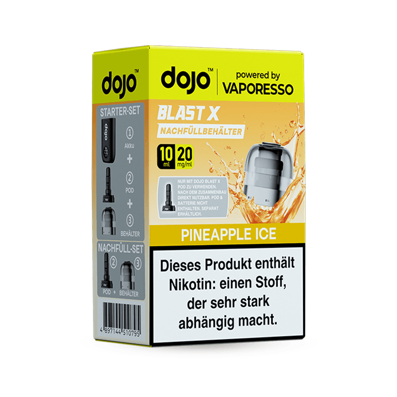 Vaporesso Dojo Blast X Refill Container "Pineapple Ice" Verpackung
