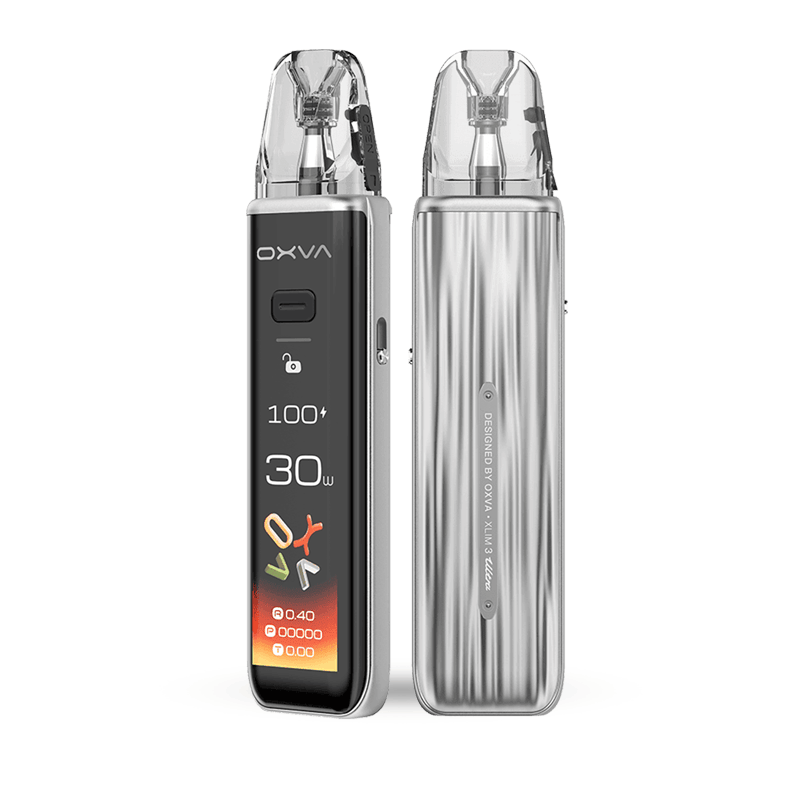 Oxva Xlim 3 Ultra Metal SilverVorderseite und Rückseite